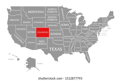 Kansas On Map Of Us Kansas Red Highlighted Map United States Stock Illustration 1512877748 |  Shutterstock