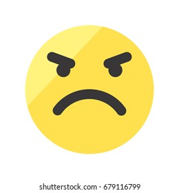 Angry Smiley Icon Emoji Smiley Stock Illustration 679116952