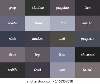 393 Names For Grey Colour Shades Images, Stock Photos & Vectors ...