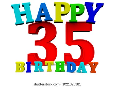 Colored Happy Birthday Letters Age Stock Illustration 1021825381