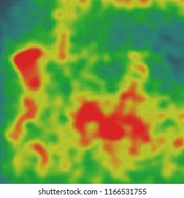 Colored Heat Map For Temperature.