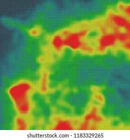 Colored Heat Map For Temperature.