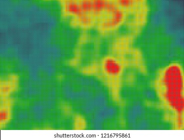 Colored Heat Map For Temperature