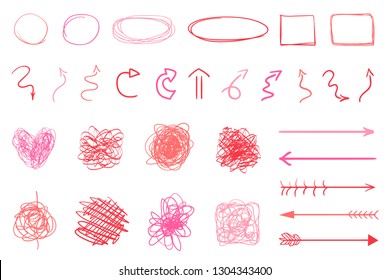 Colored infographic elements isolated