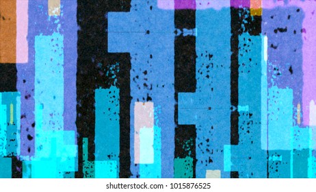 Colored Noise Digital Cgi Grunge Glitch Video Damage Background