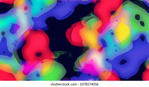 Colored Psychodelic Waves