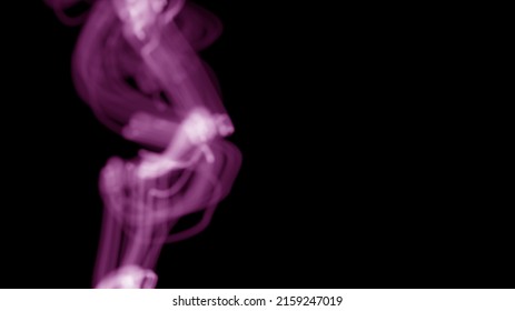 Colored Purple Thin Smoke Vapor Line Rising Up Abstract Background