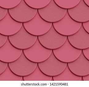 colored scales, feathers or tiles purple. Seamless repeatable pattern. 3D illustration