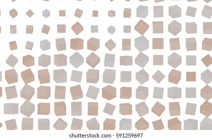 Colored square or rectangle 3D pattern for design wallpaper, texture or background