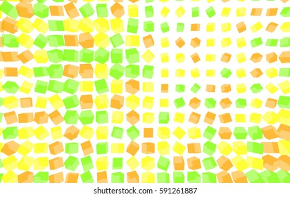 Colored square or rectangle 3D pattern for design wallpaper, texture or background
