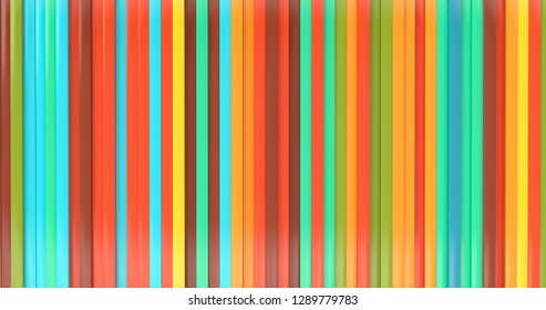 Colored vertical lines 3d render