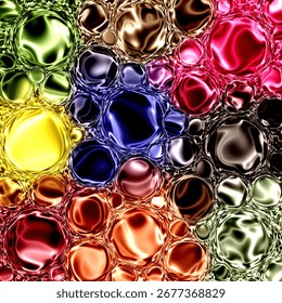 Colored water bubble effect background 