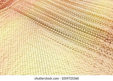 Colorful 3D rendering. Geometric structure blocks, illustrations of shape composition, for graphic design, wallpapers, booklets.