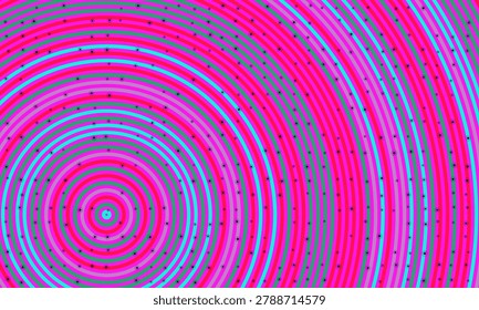 A colorful abstract circular pattern with vibrant pink and blue hues creating a mesmerizing design