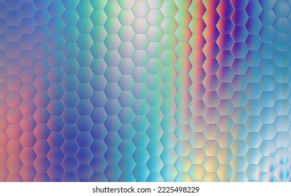 Colorful abstract geometric mosaic hexagonal illustration background  Colorful seamless hex effect pattern  Background design presentation  backdrop  poster  flyer  book cover  card  etc 