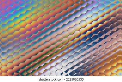 Colorful abstract geometric mosaic hexagonal illustration background  Colorful seamless hex effect pattern  Background design presentation  backdrop  poster  flyer  book cover  card  etc 