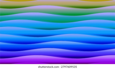 Colorful abstract gradient waves background design