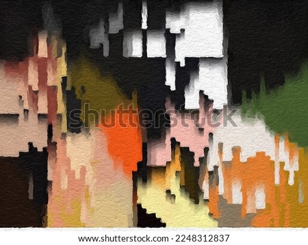 Colorful abstract pattern. The brush stroke graphic abstract. Art nice Color splashes. Background texture wall and have copy space for text.
