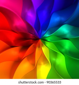 Colorful abstract petal 3d illustration background