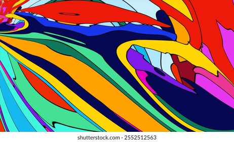 Colorful abstract psychedelic fluid background for summer music festival - Powered by Shutterstock