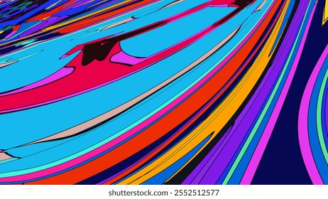 Colorful abstract psychedelic fluid background for summer music festival - Powered by Shutterstock