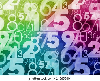 Colorful Abstract Random Numbers Background