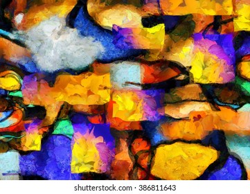 Colorful Abstract of Rectangular Shapes