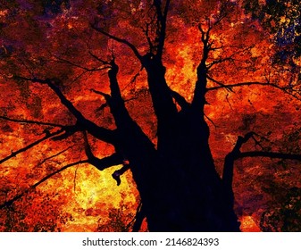Colorful Abstract Tree. 3D rendering