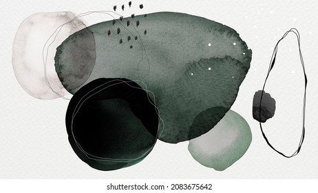 Colorful abstract watercolor circles design background illustration