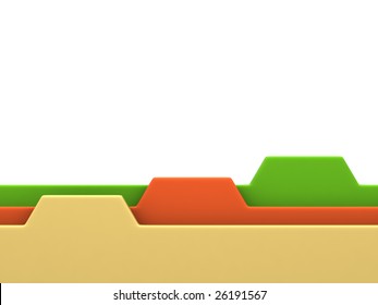 Colorful Archive Bookmarks Of Card Index With Copyspace