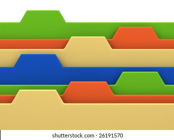 Colorful Archive Bookmarks Of Card Index With Copyspace