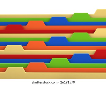 Colorful Archive Bookmarks Of Card Index With Copyspace