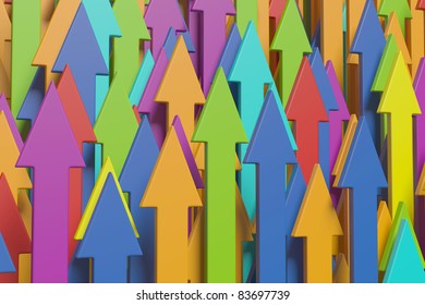 Colorful Arrows Going Up