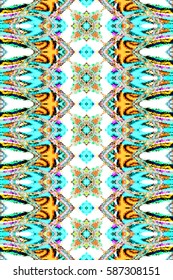 Colorful artistic vertical pattern for textile, ceramic tiles and backgrounds