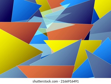 Colorful Background With Texture Of Irregular Triangles