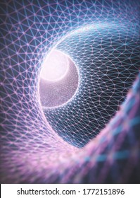 Colorful background theme of science and technology. Abstract concept for background use. 3D illustration.