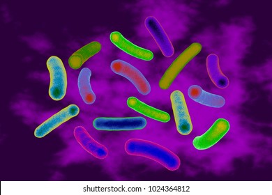 Bacteria Cells Background 3d Render Stock Illustration 1281011134