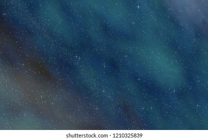 Colorful and beautiful space background. Outer space. Starry outer space texture. 3D illustration - Shutterstock ID 1210325839