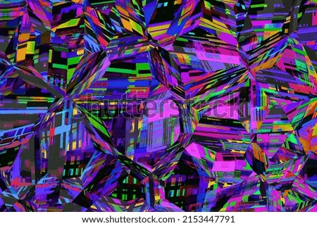 Colorful block in abstract for background. Random technique. Modern art. 3d render illustration