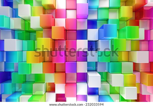 Colorful Blocks Abstract Background Stock Illustration 232033594