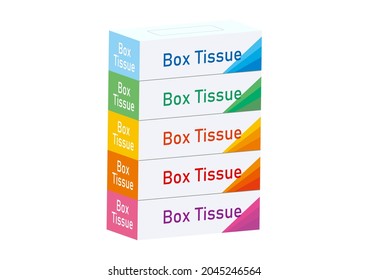 
Colorful box tissue 5 box set