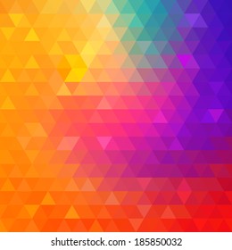 Colorful Bright Geometric Background. Raster Illustration 