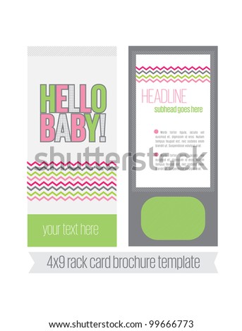 colorful brochure template blank spaces text stock illustration