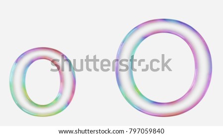 Royalty Free Stock Illustration Of Colorful Bubble Letter O Lower