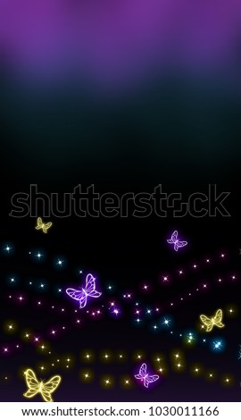 Colorful Butterfly Patterned Beautiful Abstract Mobile Stock