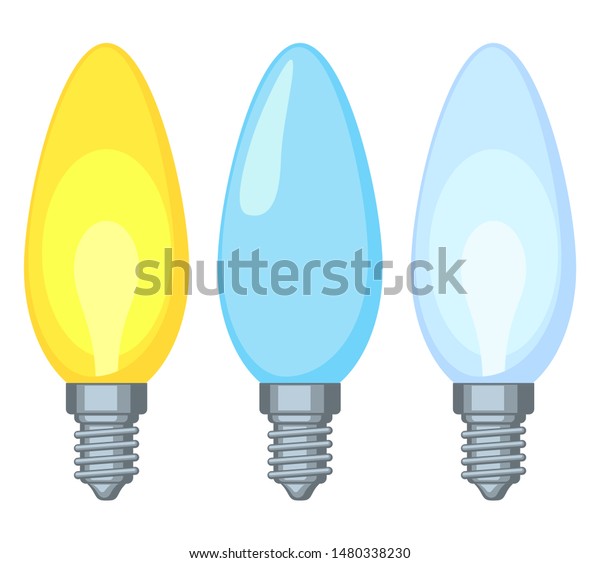 Colorful Cartoon Warm Cold Candle Light Stock Illustration 1480338230