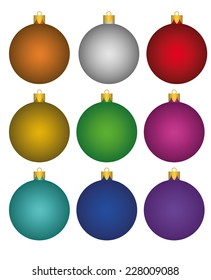 Colorful christmas balls - Shutterstock ID 228009088