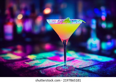 The colorful cocktails on the bar counter, 3D rendering. - Powered by Shutterstock