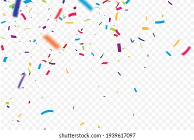 Colorful Confetti celebrations design isolated on transparent background - Powered by Shutterstock