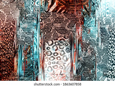 Colorful dirty abstract background, old grunge texture.Fabric bottom batik pattern in the textile industry.